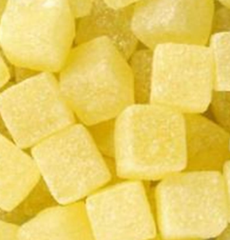 Pineapple Flavoured Hard Boiled Square Shaped Sweets - Halal