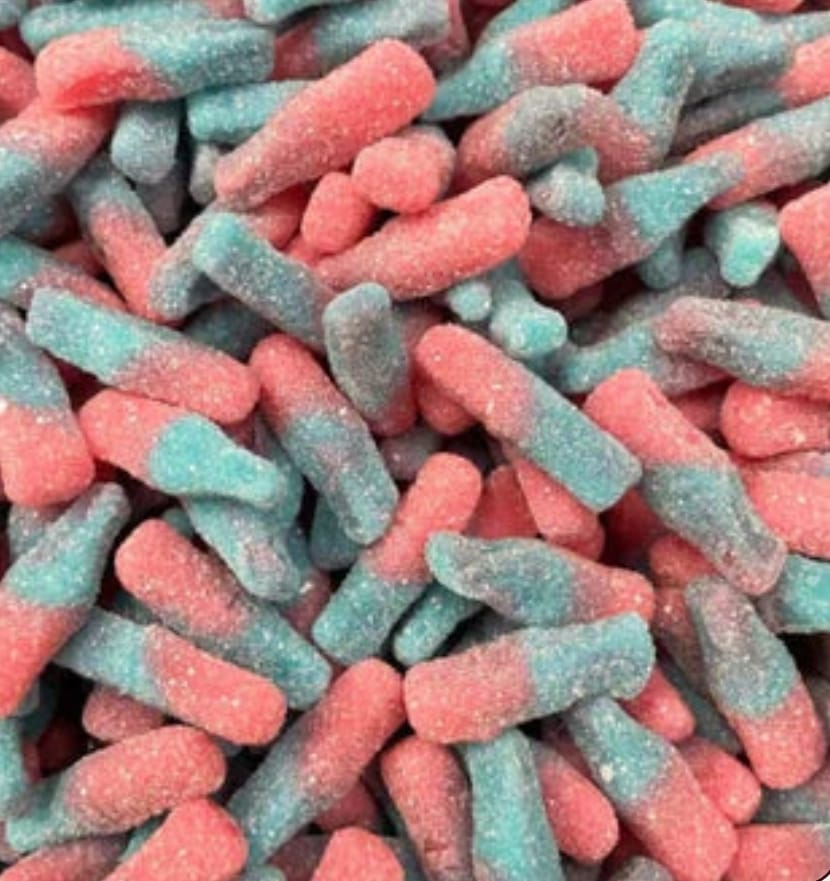 Fizzy blue bottles - Halal